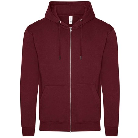 Organic Zoodie | JH250 | Couleurs:Burgundy  | Just Hoods | flocage broderie impression transfert  sérigraphie vêtement personnal