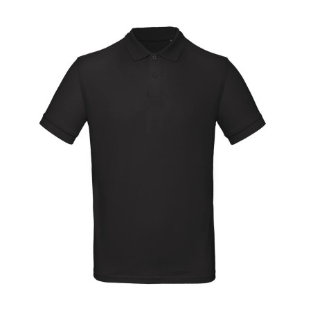 Polo bio homme | PM430 | Couleurs:Black  | B&C | flocage broderie impression transfert  sérigraphie vêtement personnalisation