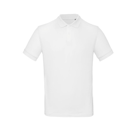 Polo bio homme | PM430 | Couleurs:White  | B&C | flocage broderie impression transfert  sérigraphie vêtement personnalisation