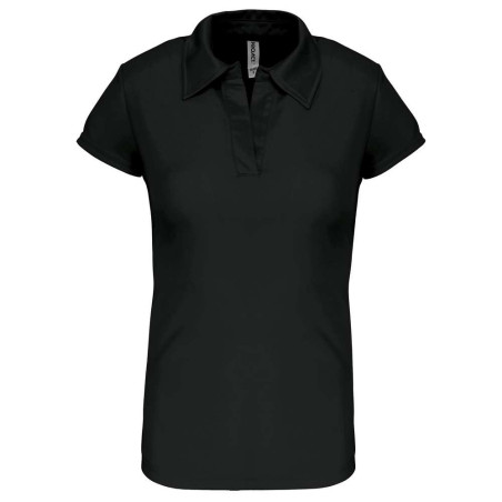 Polo sport manches courtes femme | PA483 | Couleurs:Black  | PROACT® | flocage broderie impression transfert  sérigraphie vêteme