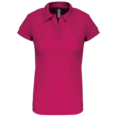 Polo sport manches courtes femme | PA483 | Couleurs:Fuchsia  | PROACT® | flocage broderie impression transfert  sérigraphie vête