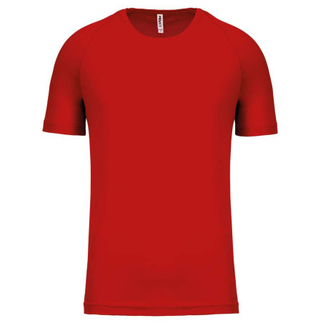 T-shirt de sport manches courtes homme | PA438 | Couleurs:Red  | PROACT® | flocage broderie impression transfert  sérigraphie vê