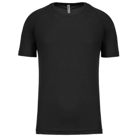 T-shirt de sport manches courtes homme | PA438 | Couleurs:Black  | PROACT® | flocage broderie impression transfert  sérigraphie 