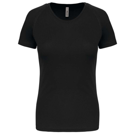 T-shirt de sport manches courtes femme | PA439 | Couleurs:Black  | PROACT® | flocage broderie impression transfert  sérigraphie 