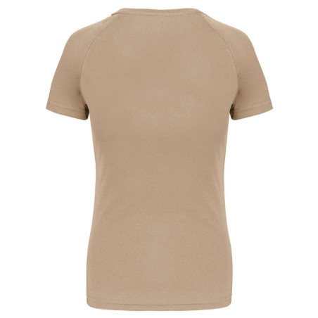 T-shirt de sport manches courtes femme | PA439 | Couleurs:Sand  | PROACT® | flocage broderie impression transfert  sérigraphie v