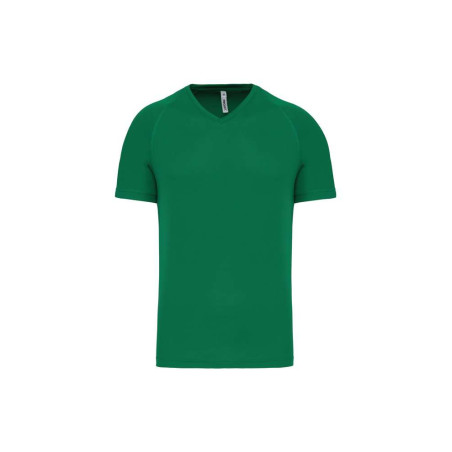 T-shirt de sport manches courtes col v homme | PA476 | Couleurs:Kelly Green  | PROACT® | flocage broderie impression transfert  