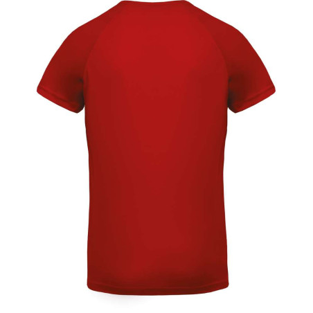 T-shirt de sport manches courtes col v homme | PA476 | Couleurs:Red  | PROACT® | flocage broderie impression transfert  sérigrap