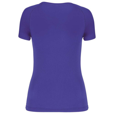 T-shirt de sport manches courtes col v femme | PA477 | Couleurs:Violet  | PROACT® | flocage broderie impression transfert  sérig