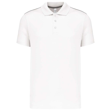 Polo manches courtes homme | PA480 | Couleurs:White  | PROACT® | flocage broderie impression transfert  sérigraphie vêtement per