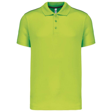 Polo manches courtes homme | PA480 | Couleurs:Lime  | PROACT® | flocage broderie impression transfert  sérigraphie vêtement pers