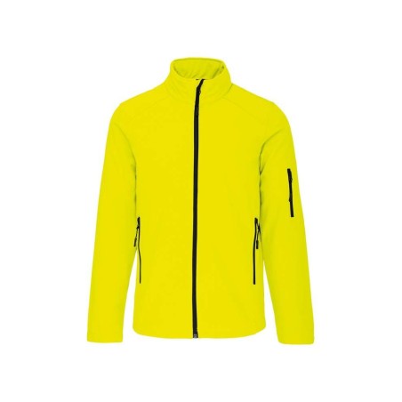 Veste softshell 3 couches homme | K401 | Couleurs:Fluorescent Yellow  | KARIBAN | flocage broderie impression transfert  sérigra