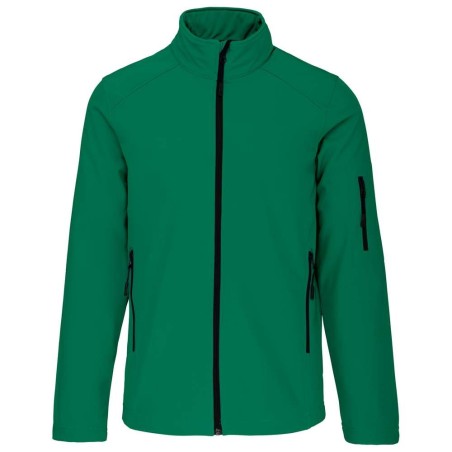 Veste softshell 3 couches homme | K401 | Couleurs:Kelly Green  | KARIBAN | flocage broderie impression transfert  sérigraphie vê