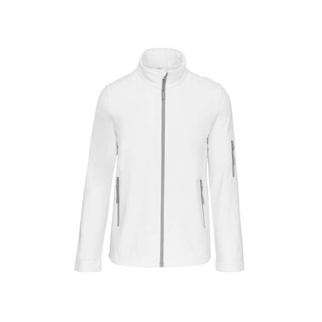 Veste softshell 3 couches homme | K401 | Couleurs:White  | KARIBAN | flocage broderie impression transfert  sérigraphie vêtement